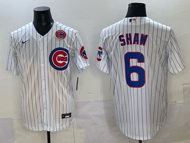 Men Chicago Cubs #6 Shaw white Nike MLB 2025 jersey 01->chicago cubs->MLB Jersey